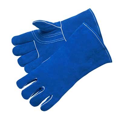 Standard Blue Welder Gloves with Kevlar Sewn Seams