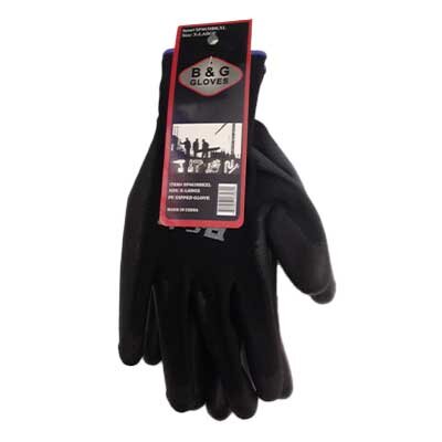 Poly Coated Gloves - Black